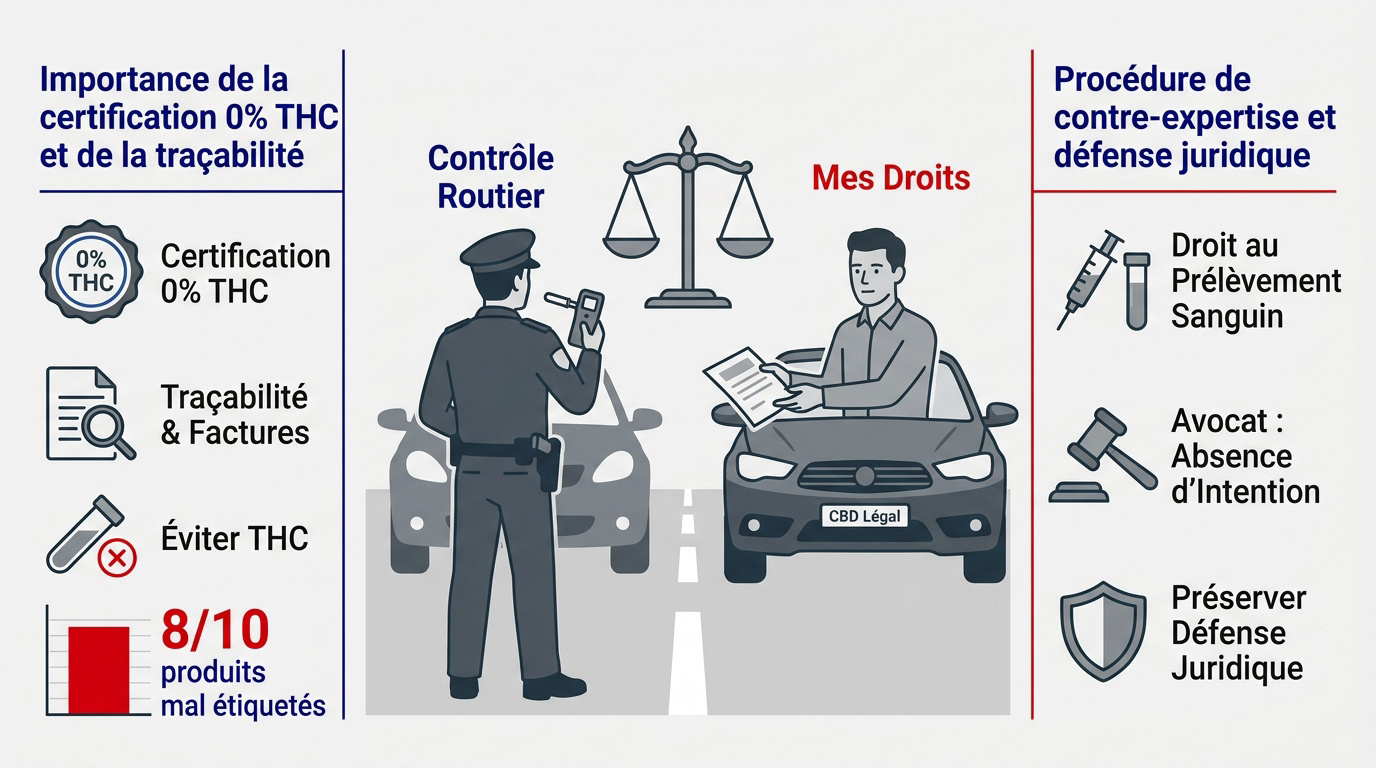 Contrôle routier et vérification des droits du conducteur consommant du CBD