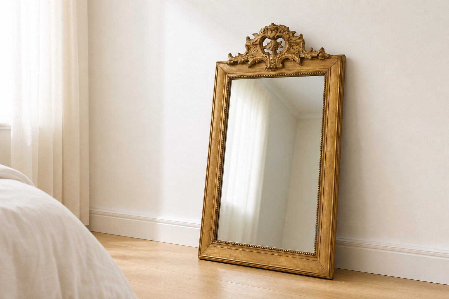 Miroir au mercure Louis XVI : l'élégance pure !