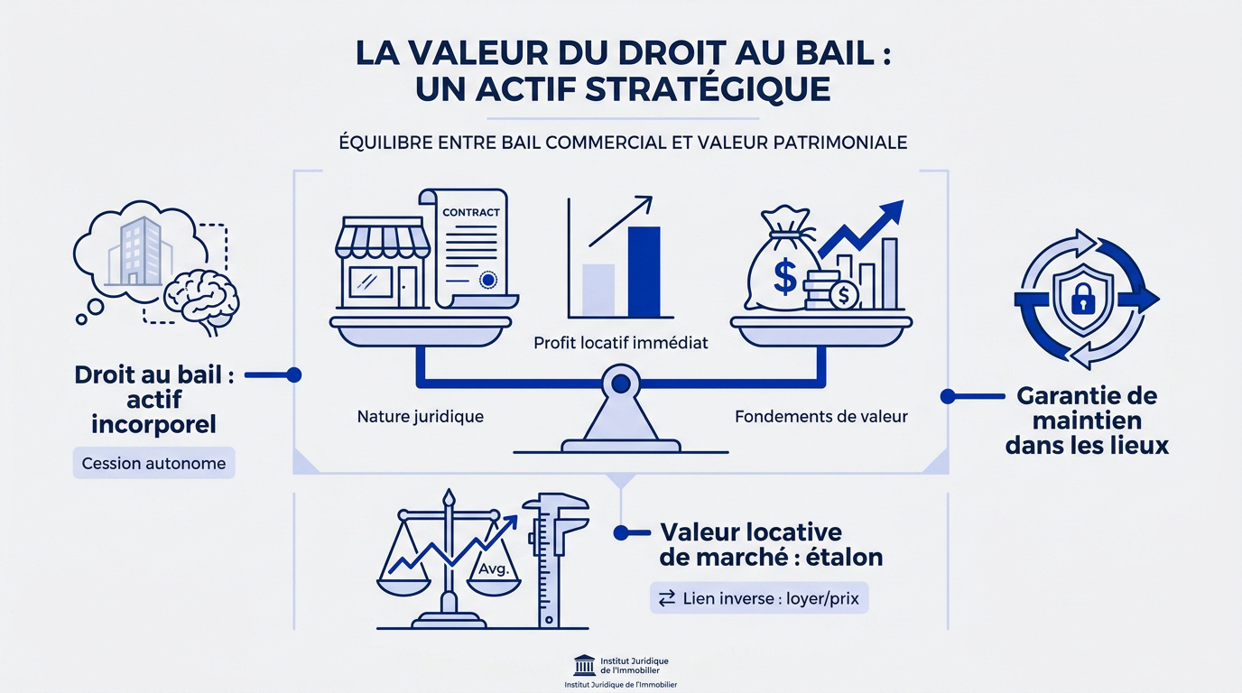 Évaluation de la valeur patrimoniale d'un droit au bail commercial