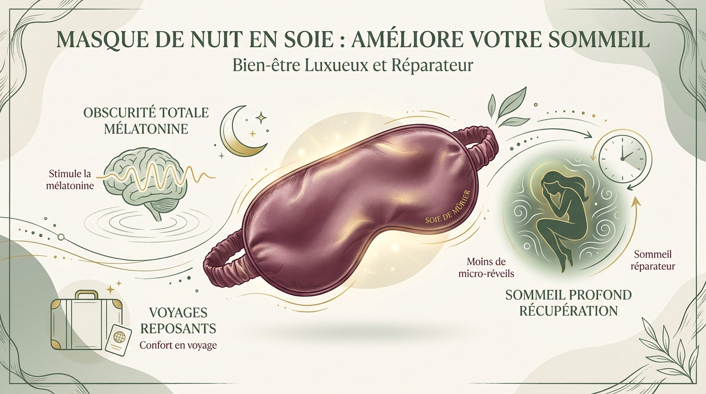 Masque de nuit en soie pour le voyage