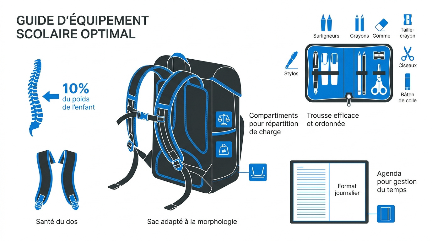 Fournitures scolaires 6ème : la liste pour réussir l'entrée au collège Sélection de fournitures scolaires organisées pour l'entrée en sixième