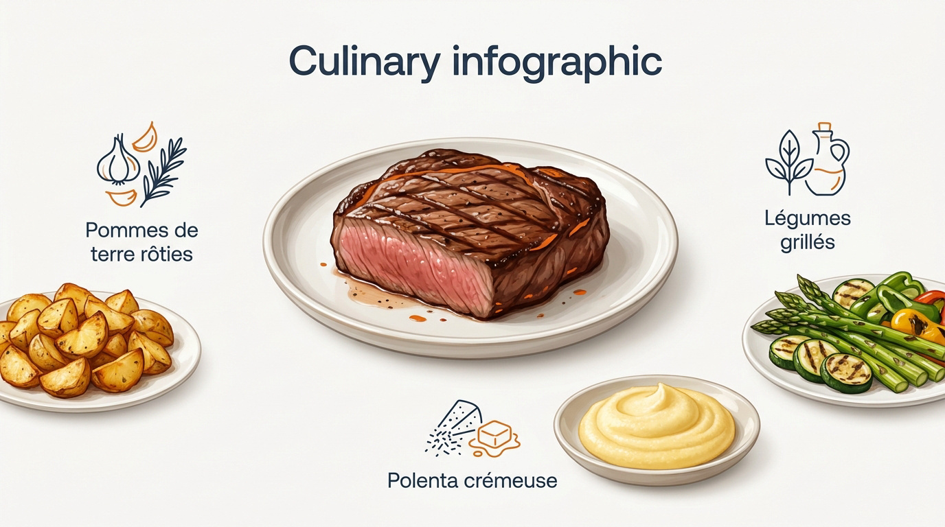 Steak et ses accompagnements