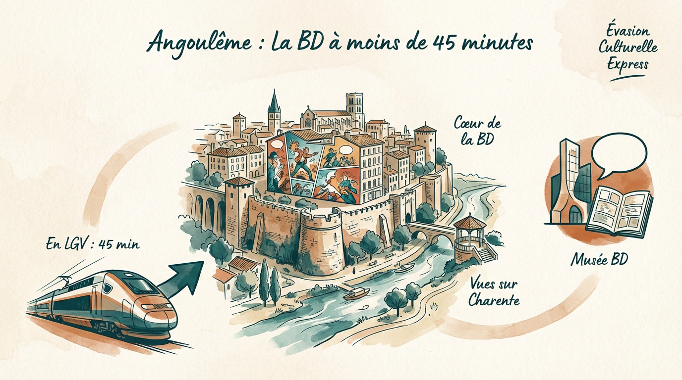 Fresque murale de bande dessinée dans les rues d'Angoulême