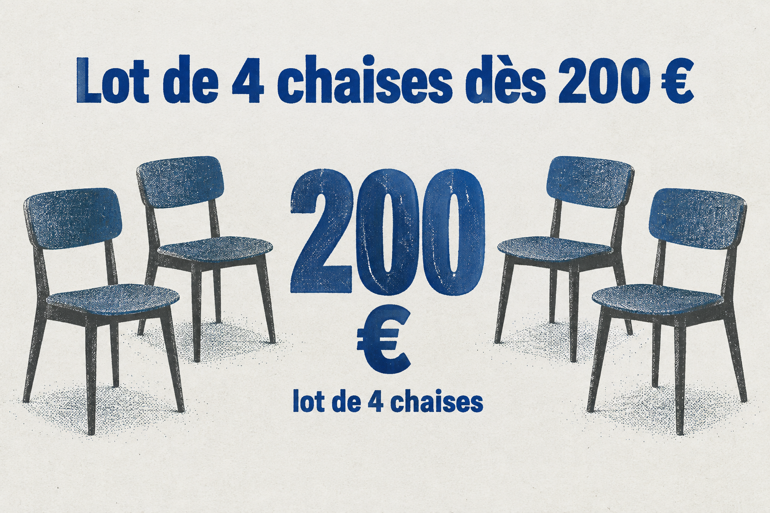 Lot de 4 chaises à partir de 200 euros, le prix plancher pour une qualité milieu de gamme