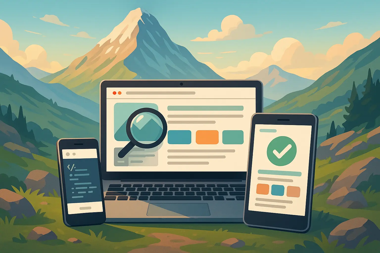 Illustration du test de responsivité sur différents appareils