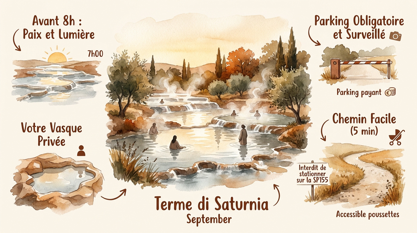 Bacias de Saturnia ao nascer do sol