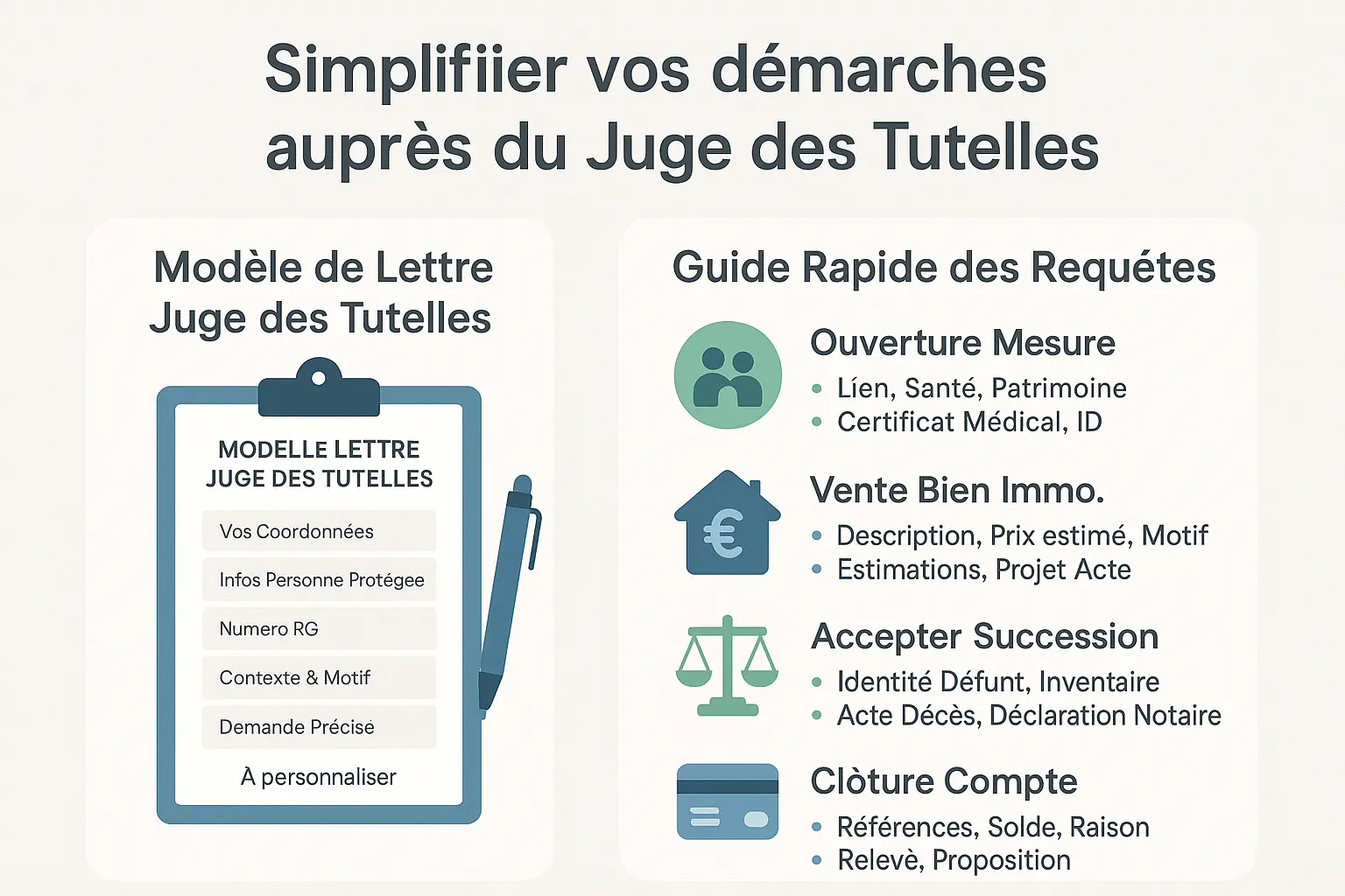 Modèle de lettre au juge des tutelles