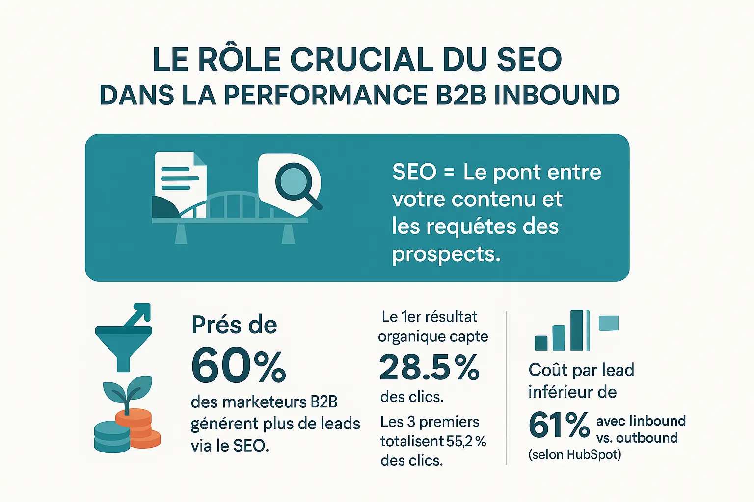 Illustration du rôle du SEO dans la performance B2B