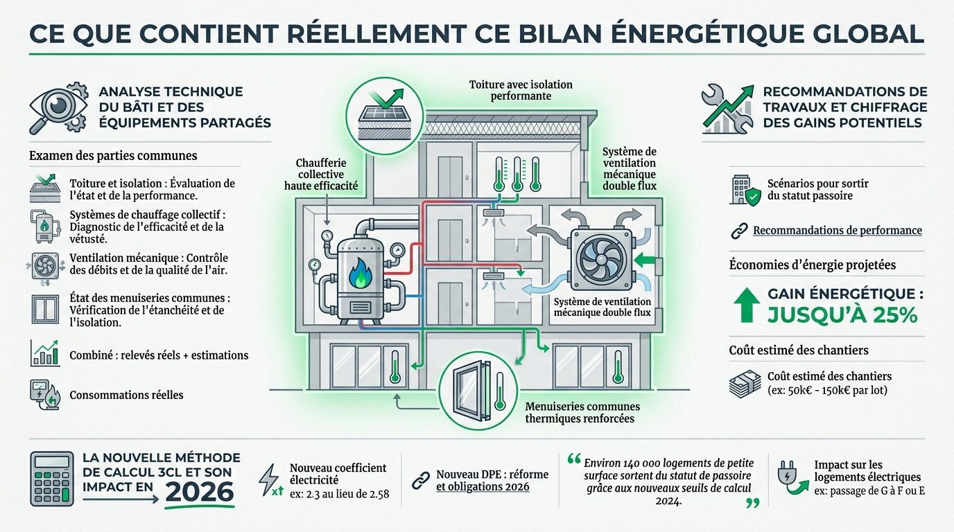 Analyse technique et recommandations de travaux pour un DPE collectif