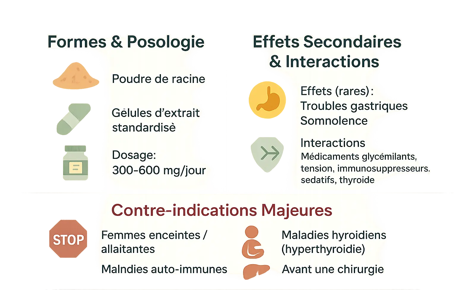 Ashwagandha racines et gélules