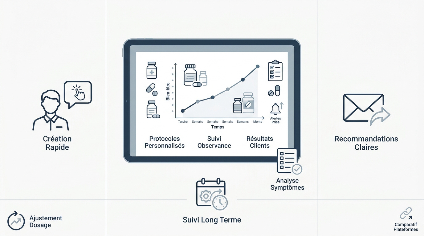 Interface logicielle de suivi client pour naturopathe et conseiller en nutrition