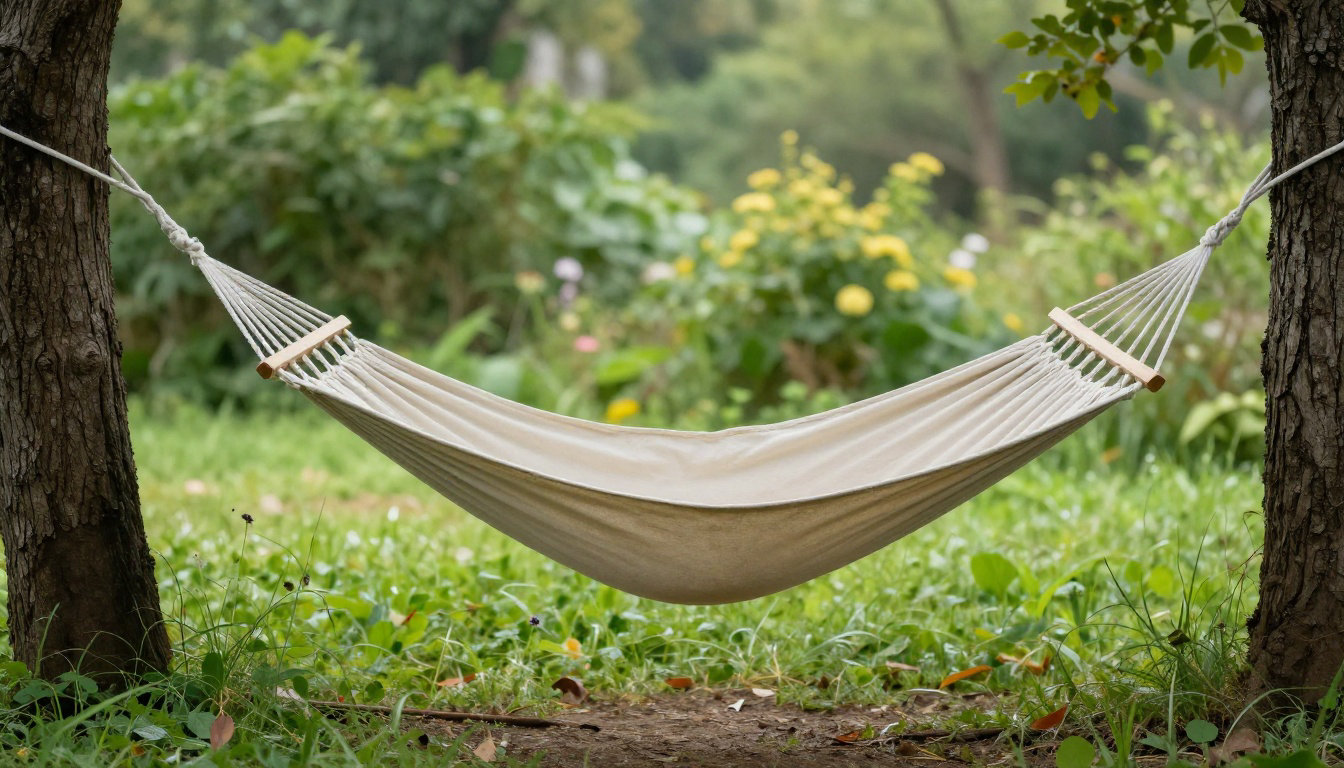 Outdoor Garden Hammock With Portable Book Holders