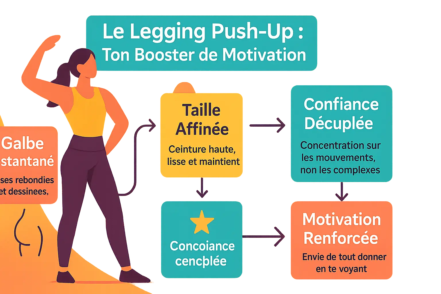 Legging Push-Up Uppers - Sportswear féminin Made in France