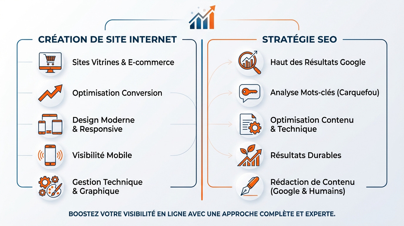 Stratégie de création de site internet et optimisation SEO pour la visibilité web