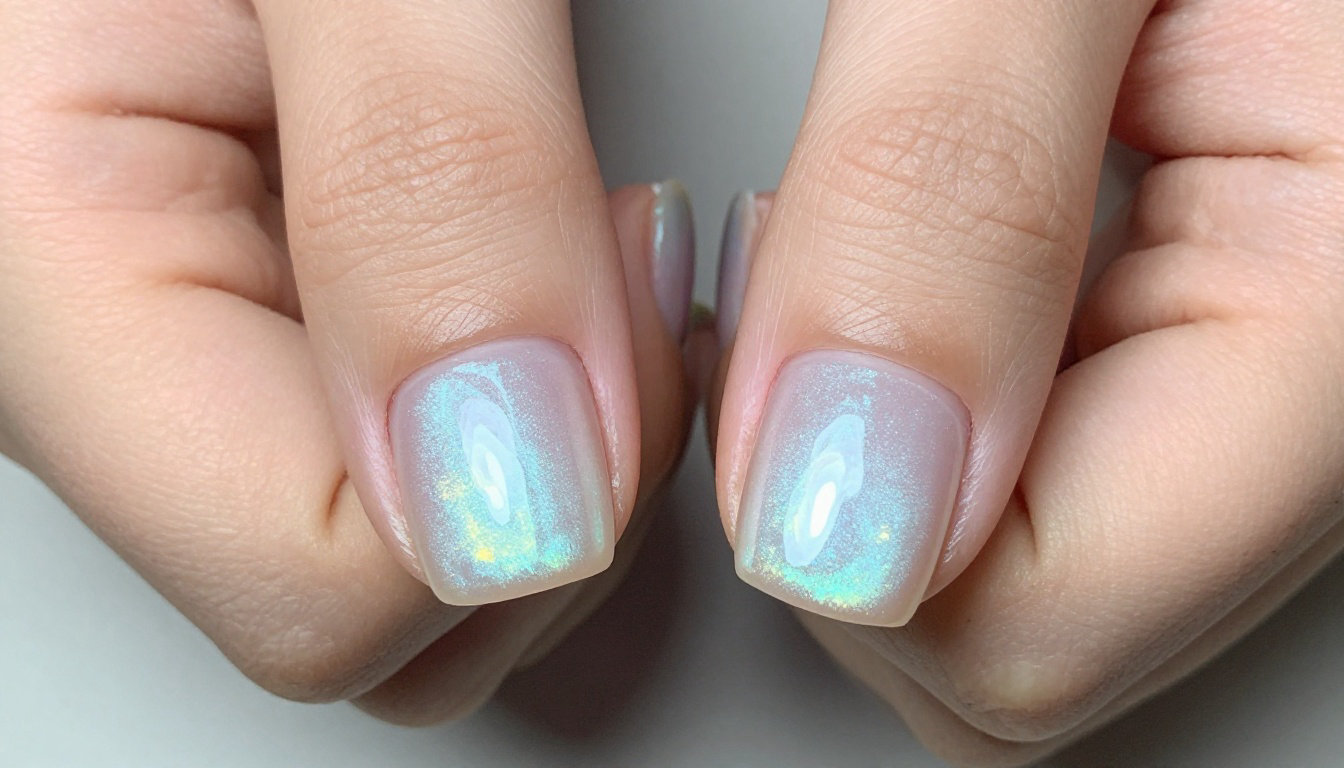 Tendance 5 : L'effet nacré pour un fini irisé tout doux 🐚