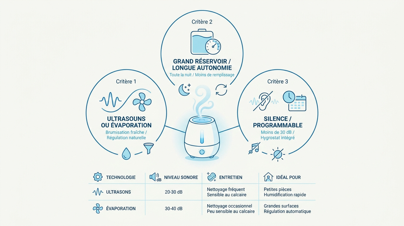 Critères de sélection pour choisir le meilleur humidificateur d'air