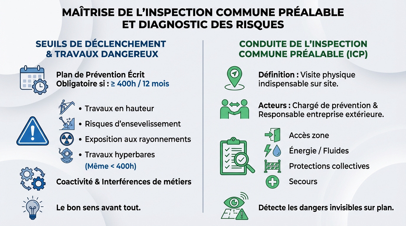 Inspection commune préalable et analyse des risques sur chantier MASE