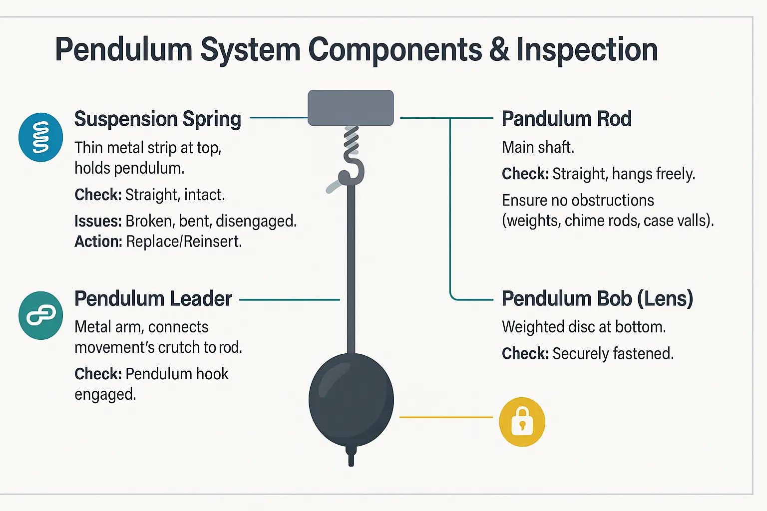 Pendulum system components diagram