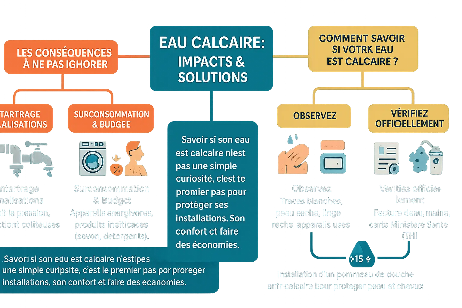 Dépôts calcaires sur un robinet
