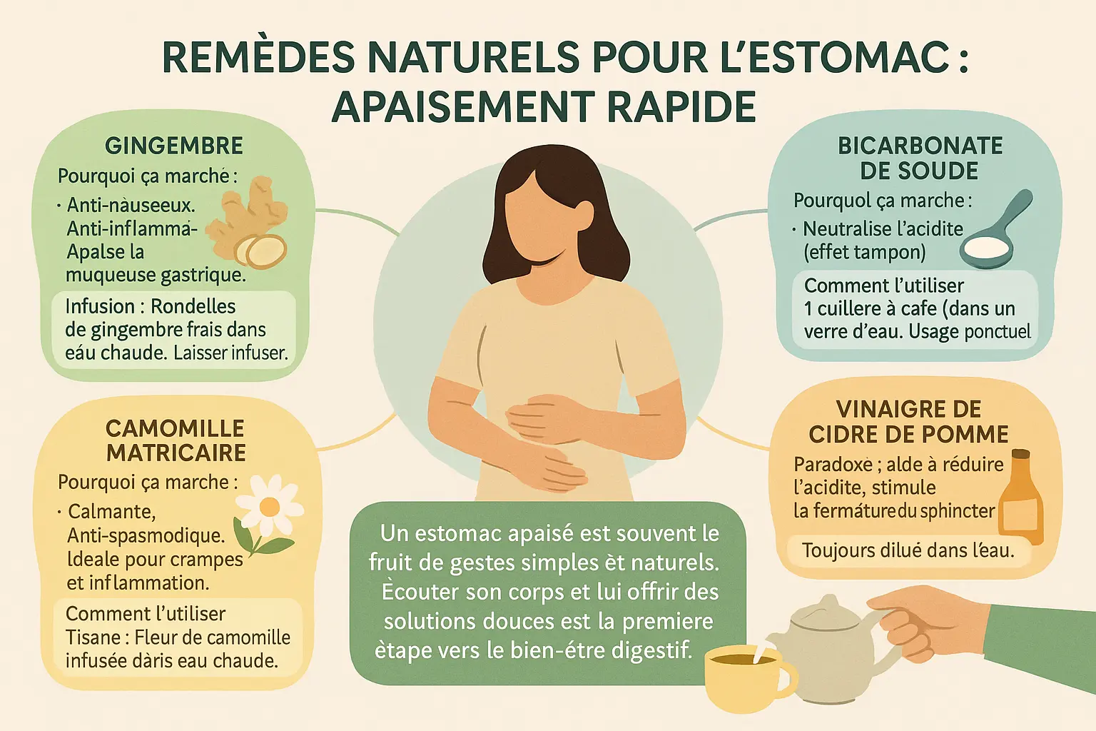 Plantes médicinales pour soulager les maux d'estomac