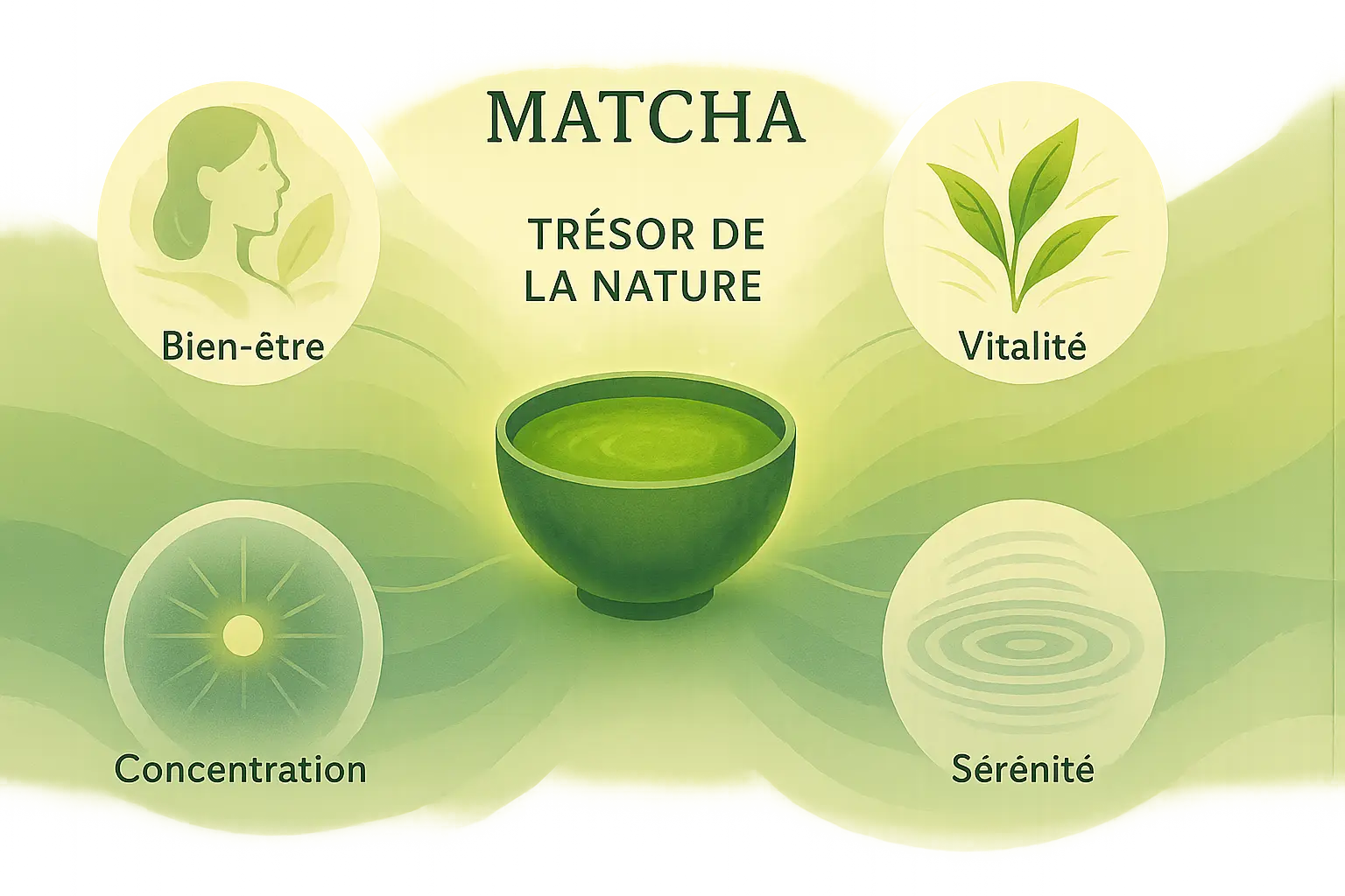 Rituel du matcha dans un bol céramique avec fouet traditionnel