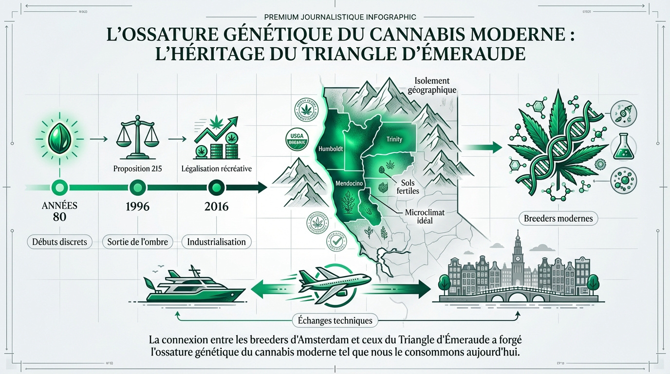Culture de cannabis dans les montagnes du Triangle d'Émeraude en Californie