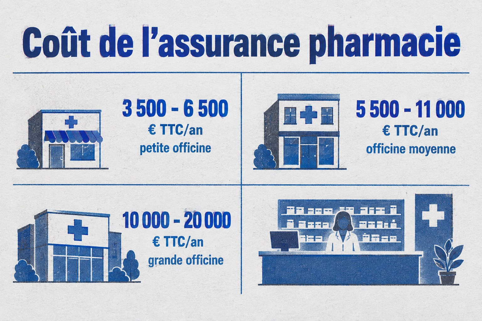 Graphique montrant l'évolution des primes d'assurance selon le chiffre d'affaires : de 3 500 à 20 000 euros TTC par an.