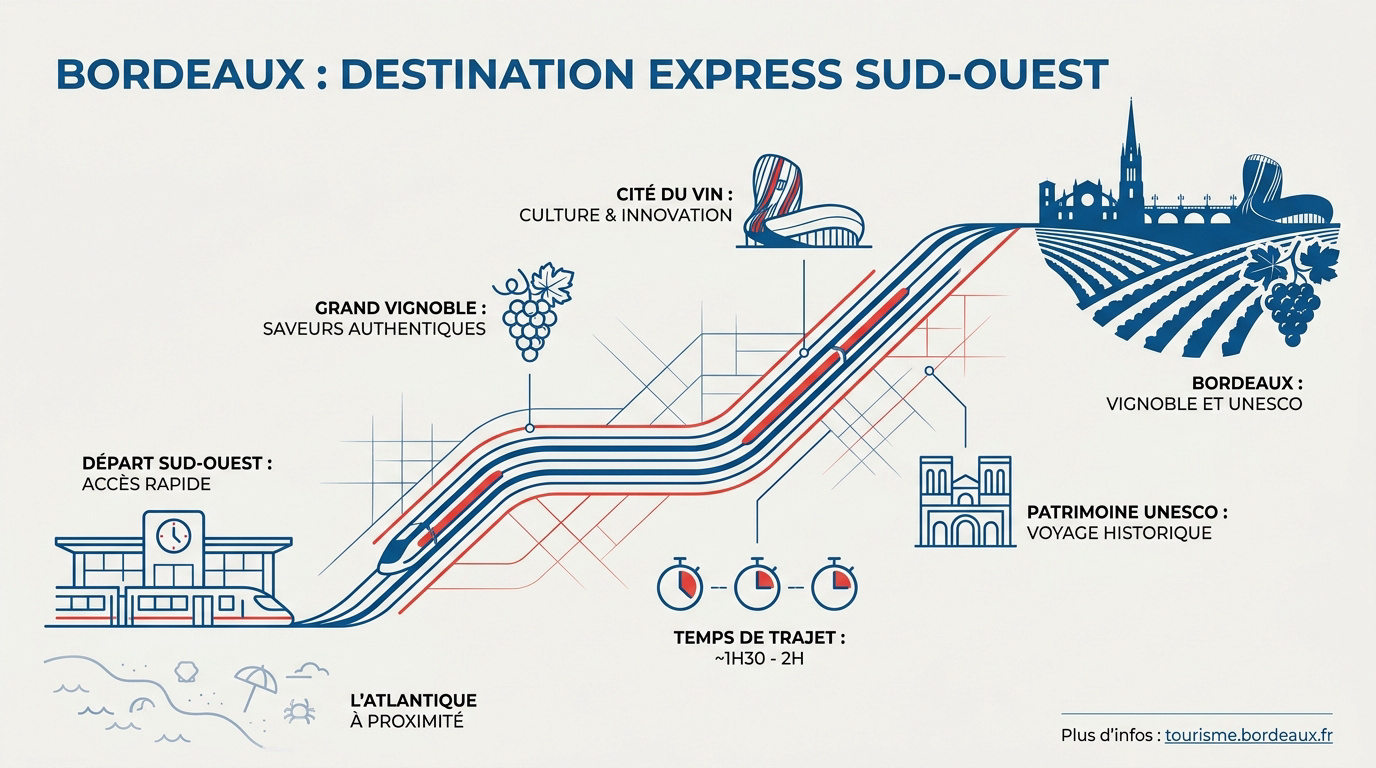 Vue panoramique sur l'architecture du XVIIIe siècle et les quais de Bordeaux le long de la Garonne