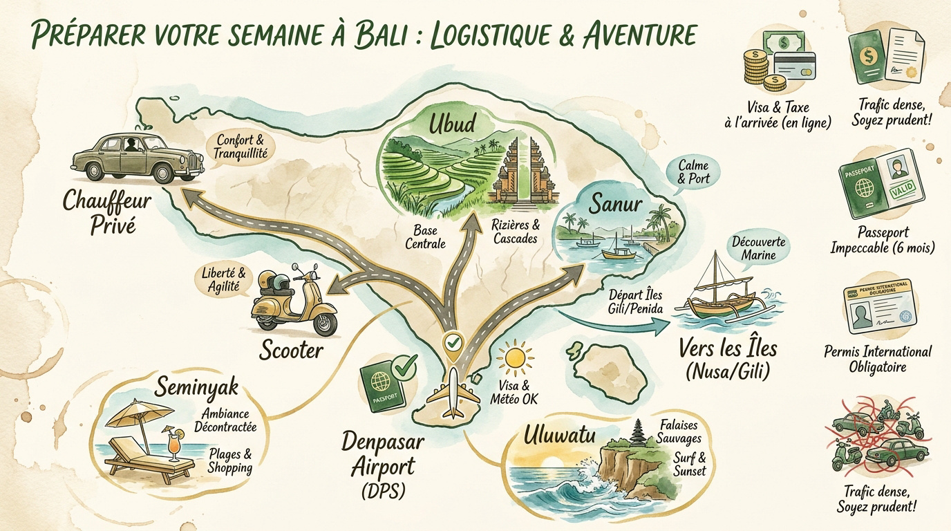 Logistique pour visiter Bali en 7 jours