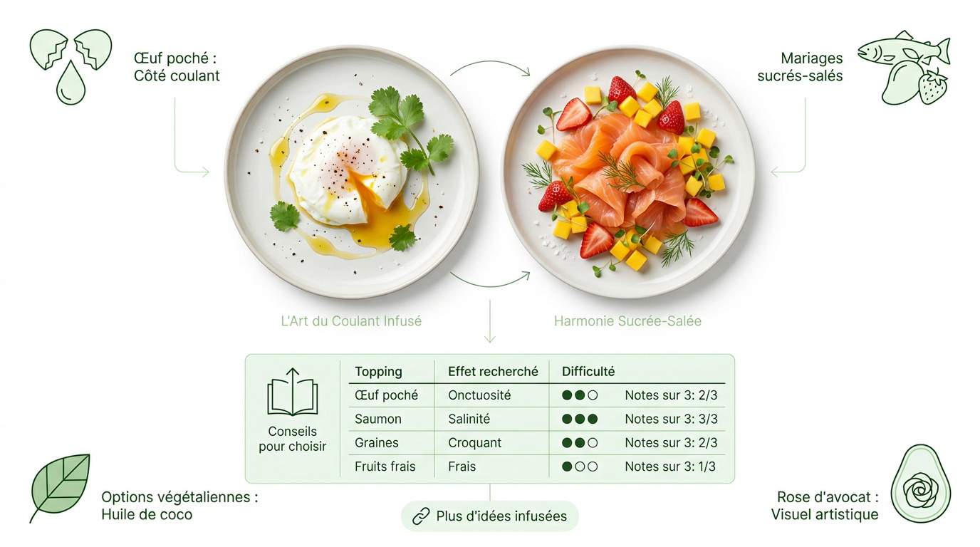 Avocado toast gourmet avec œuf poché et saumon fumé