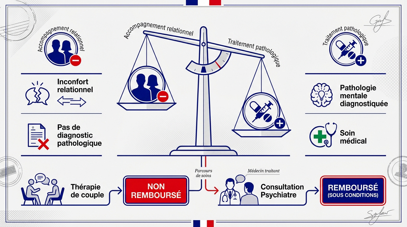 Remboursement des soins de couple versus sant&eacute; mentale