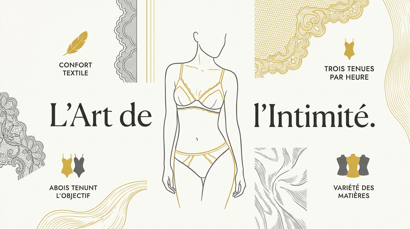 Lingerie élégante en dentelle et soie pour séance boudoir