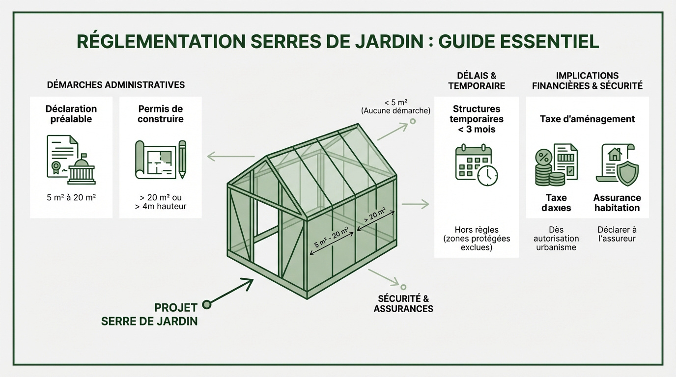 Réglementation et démarches administratives pour installer une serre de jardin