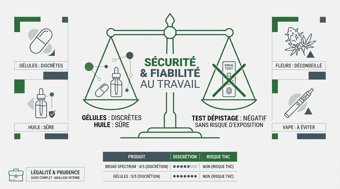Consommation de CBD sécurisée et conforme à la législation en milieu professionnel