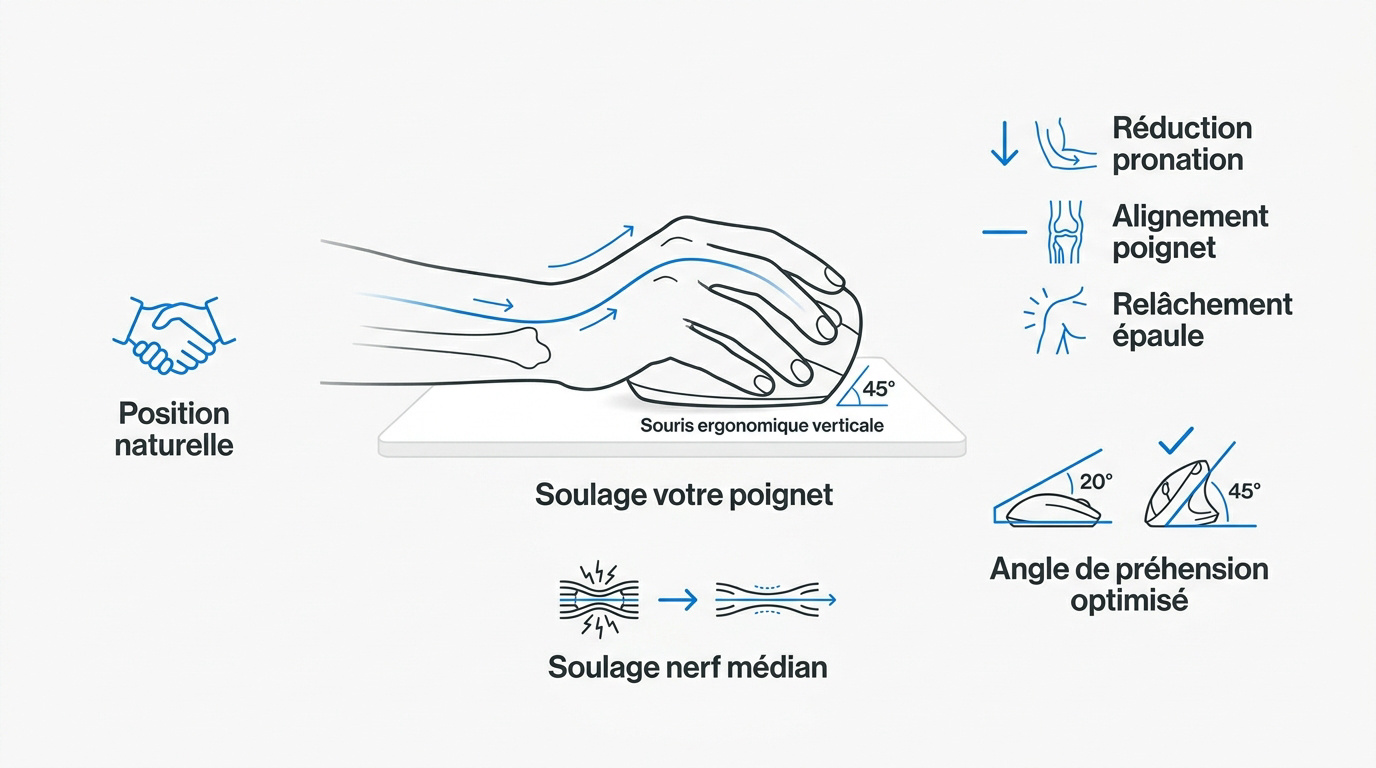 Bénéfices de la souris ergonomique pour le poignet