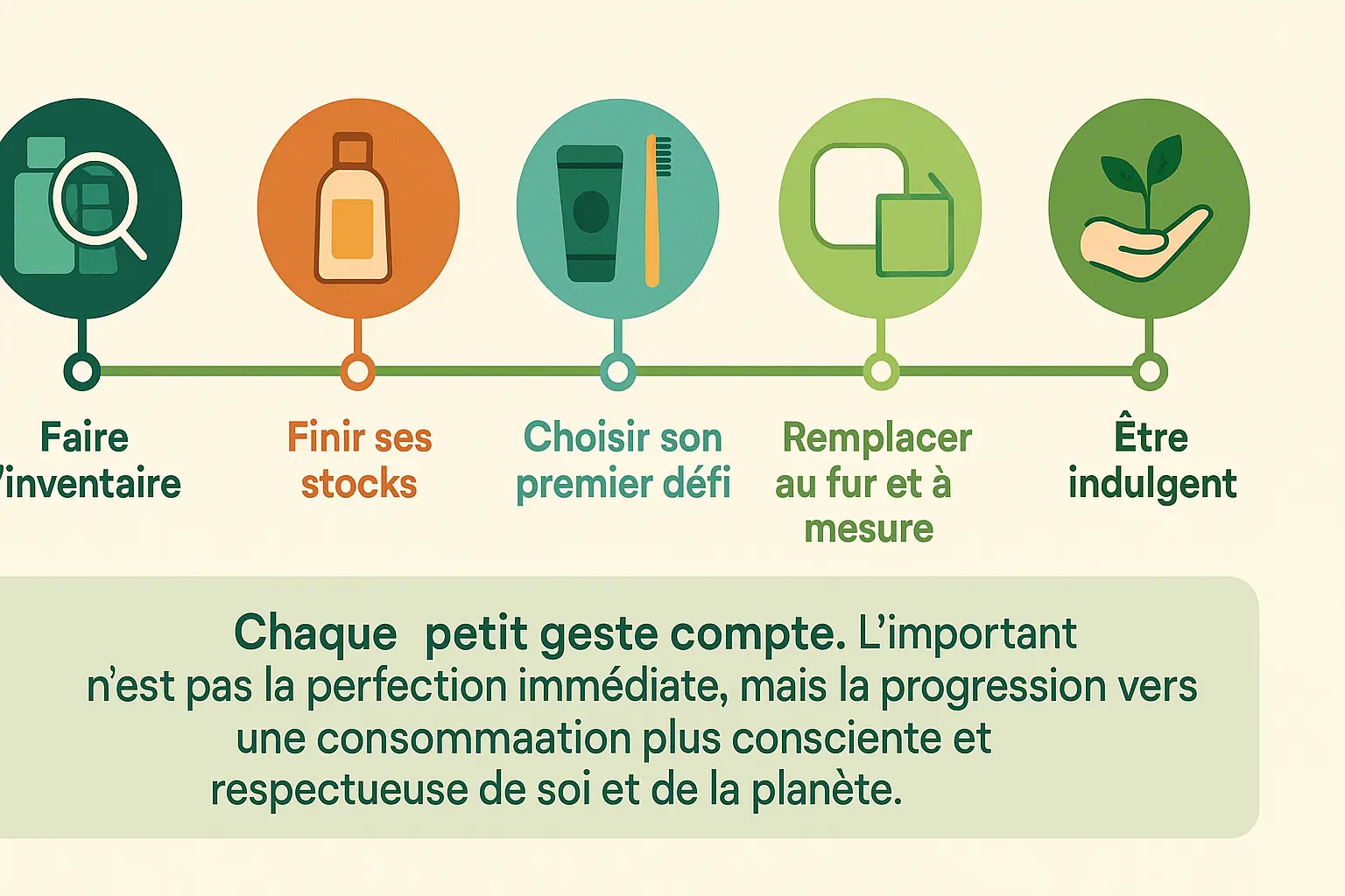 Illustration d'une salle de bain zéro déchet avec des produits durables
