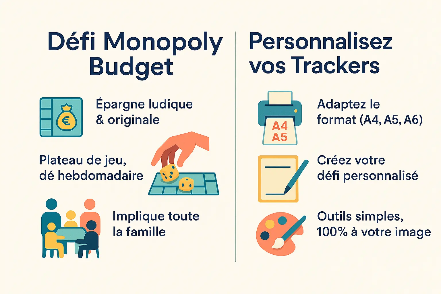 Illustration des défis budgétaires ludiques