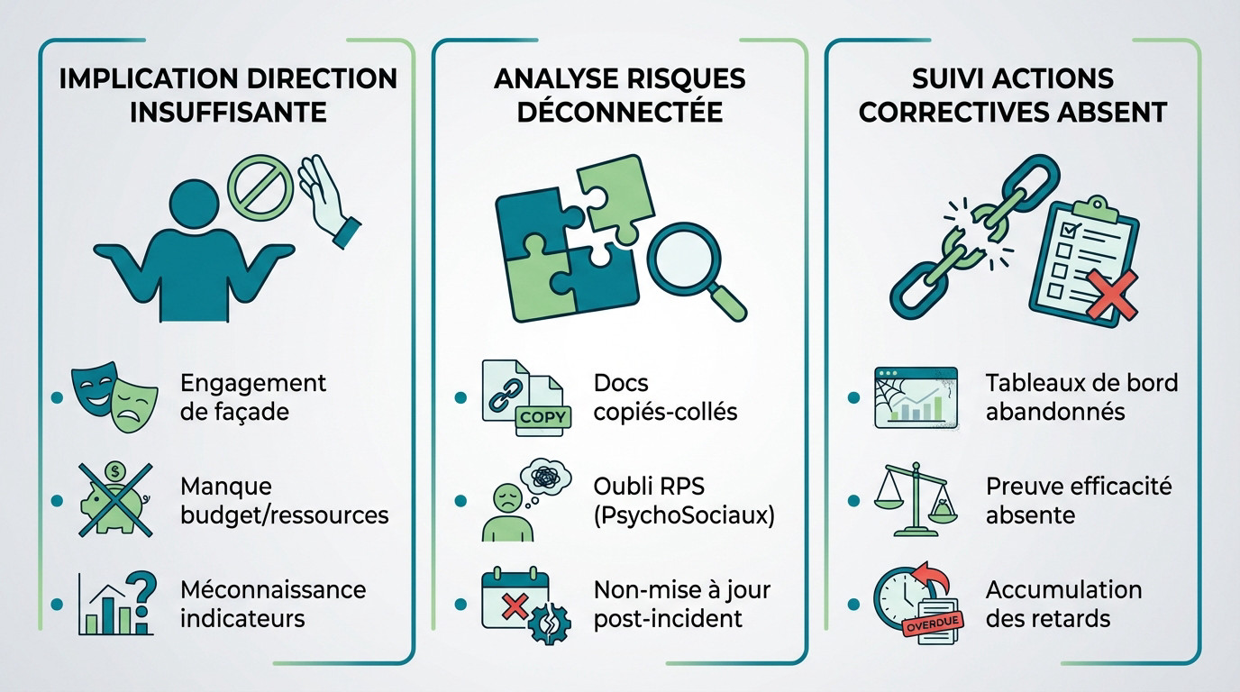 Illustration des pièges courants et erreurs fréquentes lors d'un audit de certification MASE