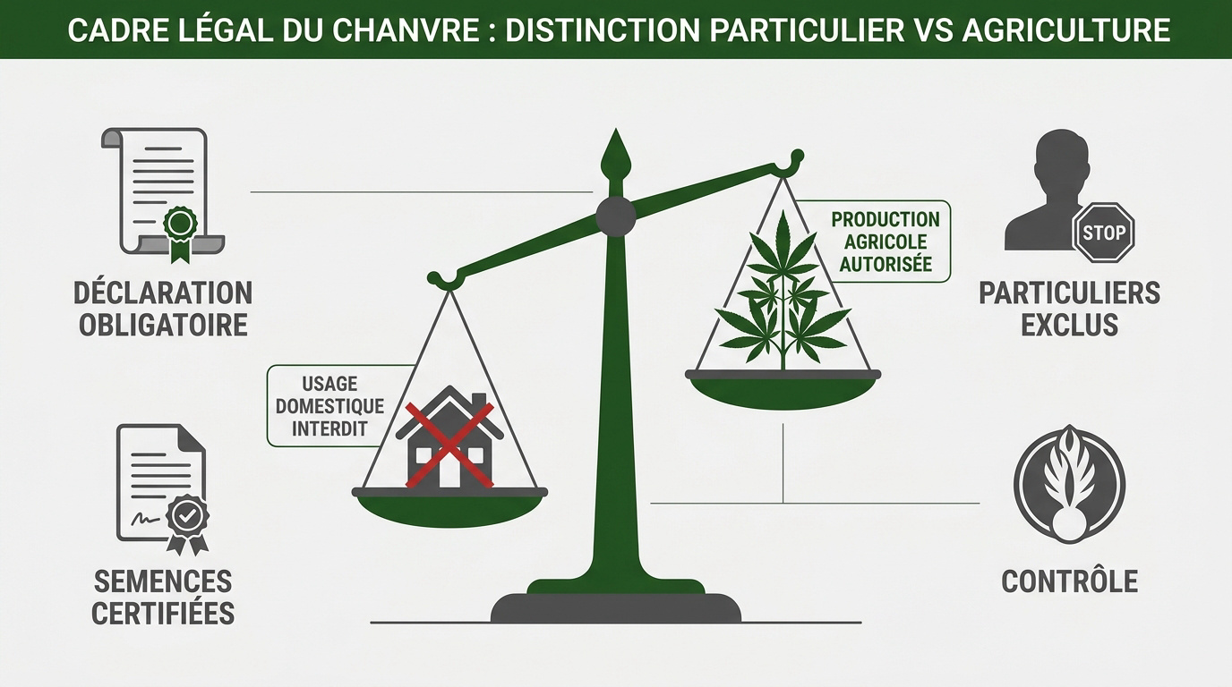 Comparaison entre l'interdiction de culture du CBD pour les particuliers et l'autorisation réglementée pour les agriculteurs en France