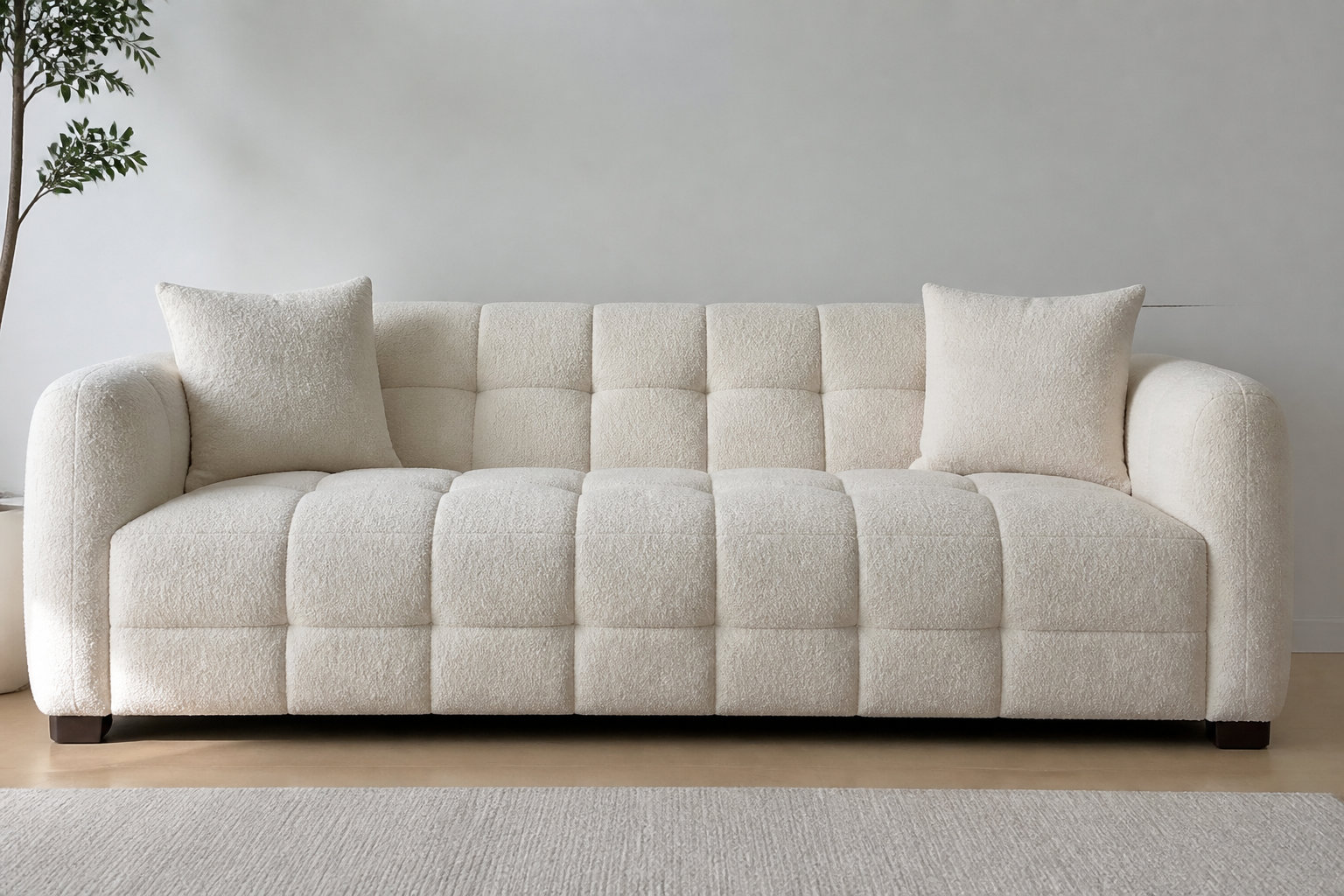 Modèle COLIANI blanc cassé : le charme de l'effet matelassé