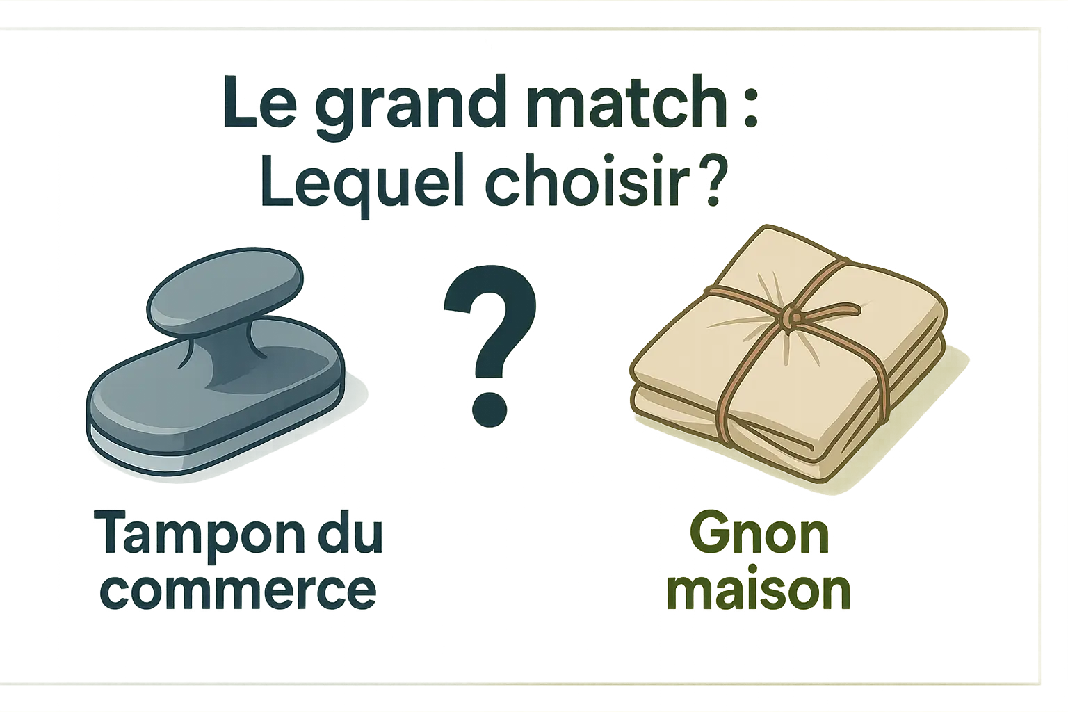 Comparaison tampon graisseur commercial et gnon maison
