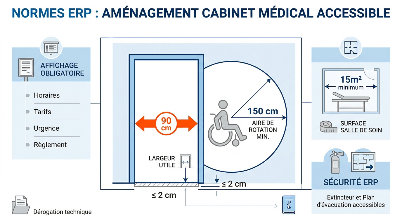 Aménagement cabinet médical conforme ERP