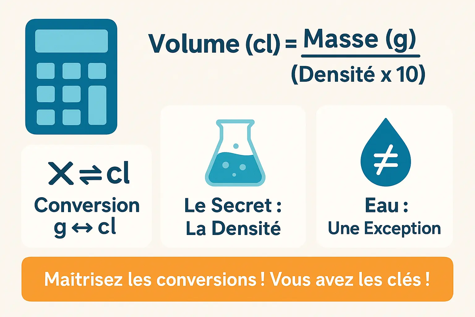 <strong>Tableau de conversion grammes en centilitres</strong>