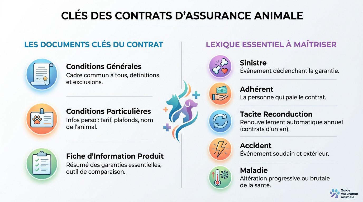 Documents essentiels d'un contrat d'assurance animale : conditions générales et particulières