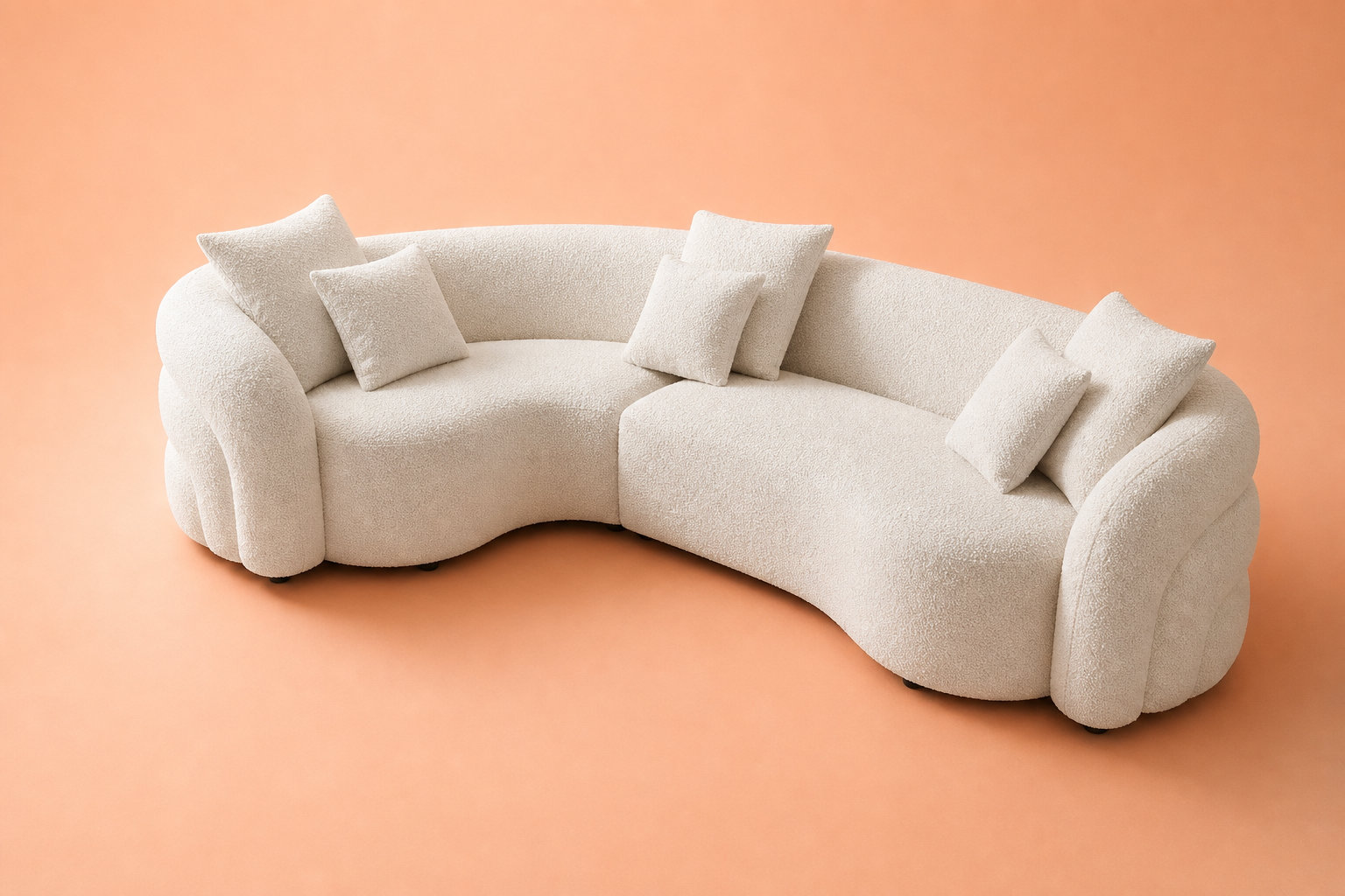 LAPIOTA d'angle gauche blanc : le luxe des grandes courbes