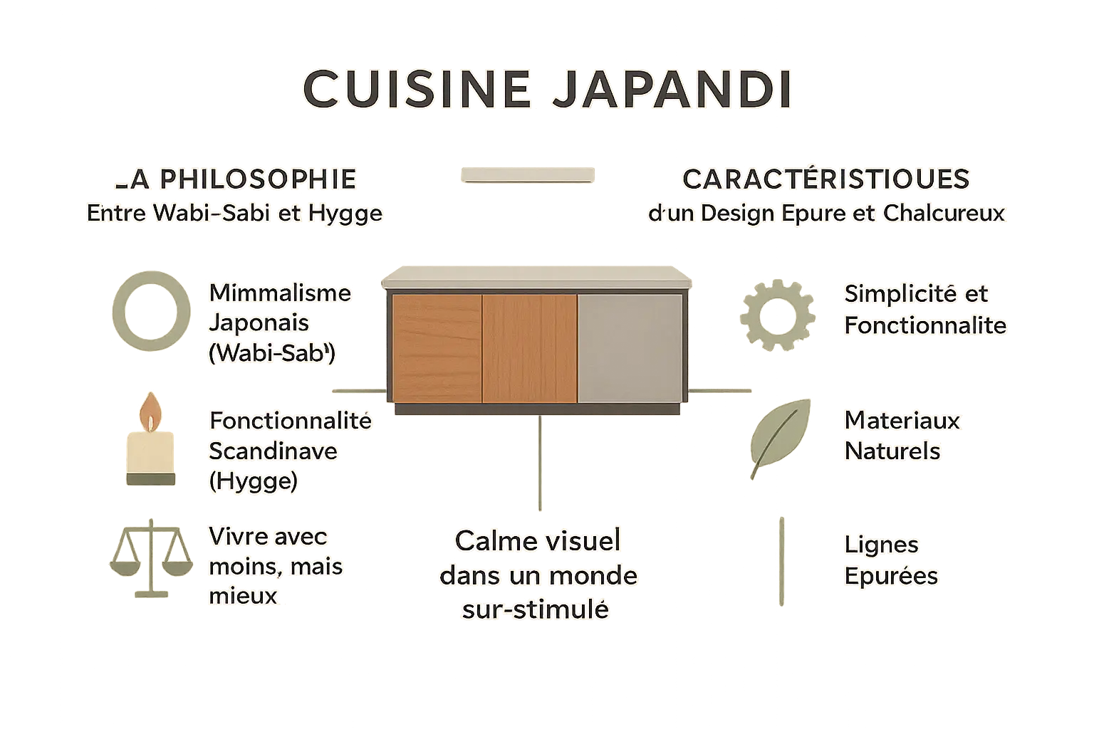 Cuisine Japandi : fusion de design japonais et scandinave