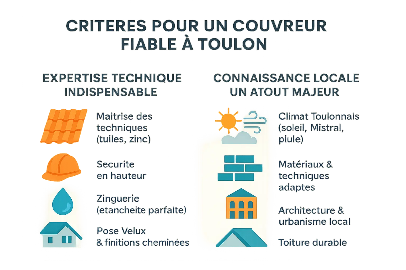 Couvreur professionnel travaillant sur une toiture à Toulon