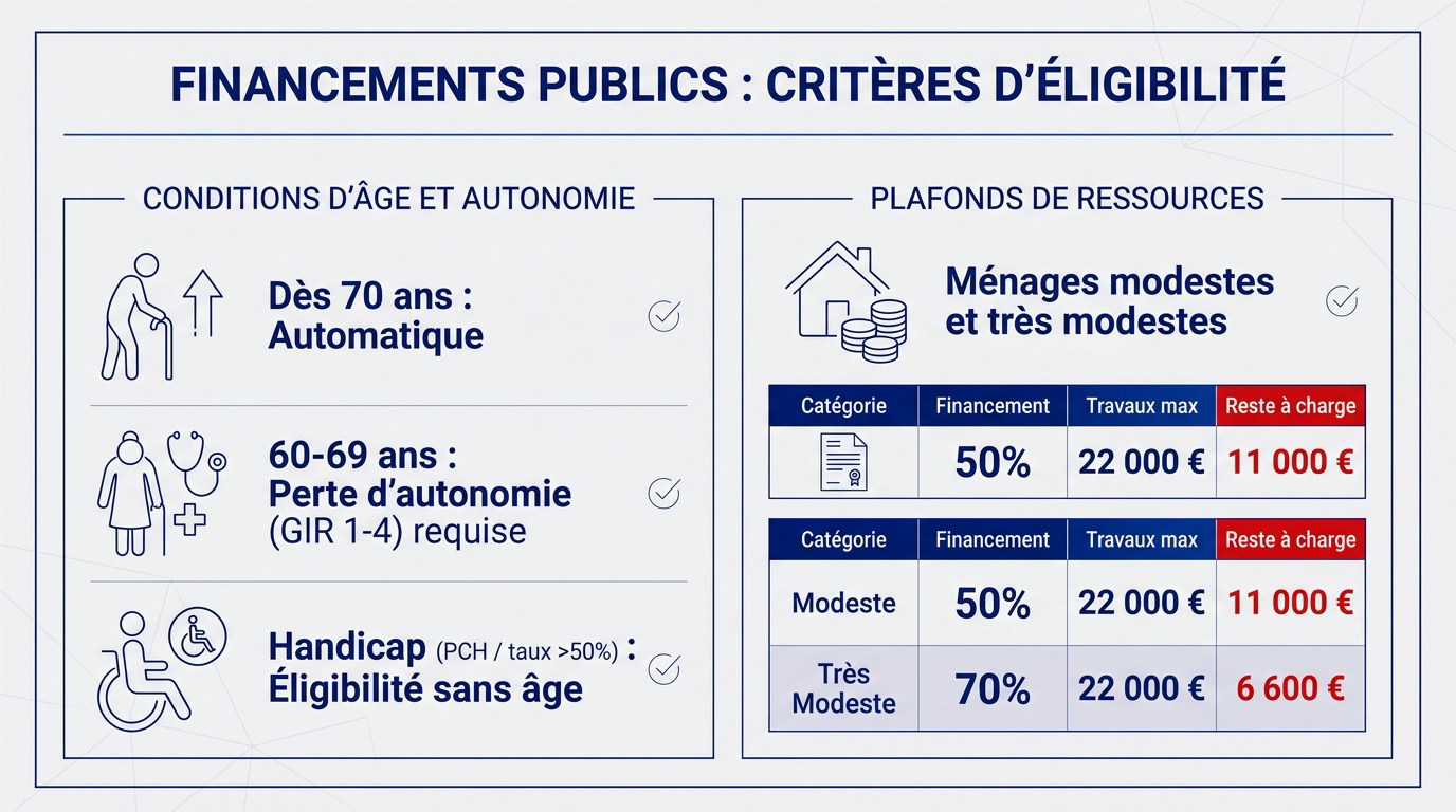 Critères d'éligibilité pour l'aide MaPrimeAdapt 2026