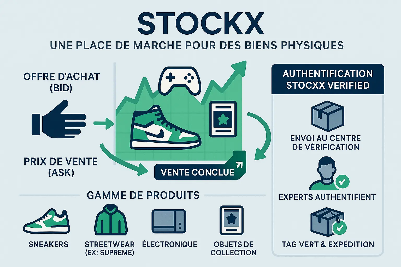 StockX fonctionnement en infographie