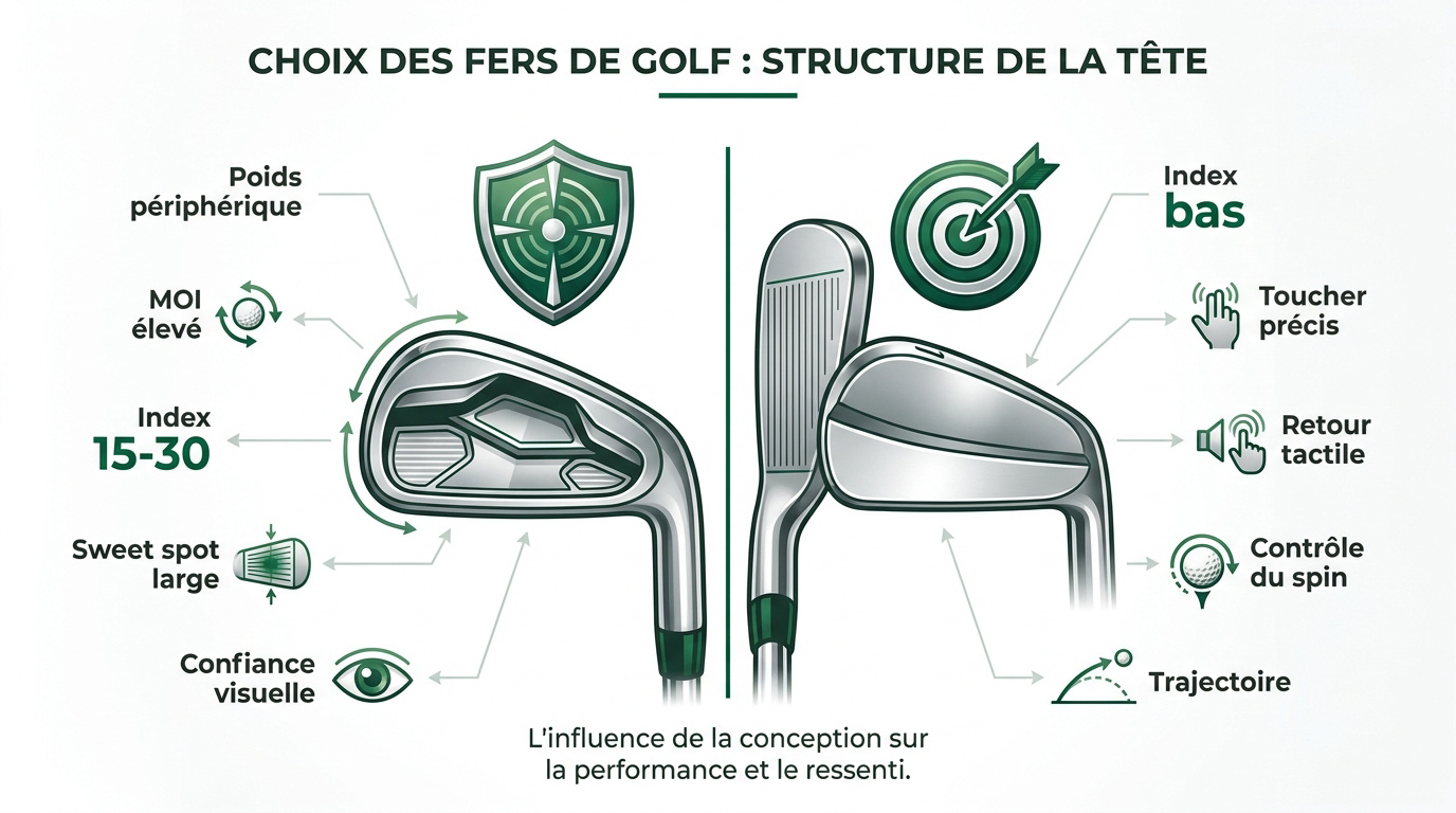 Comparaison entre tête à cavité et lame forgée